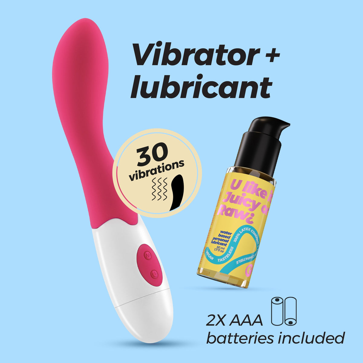 Twiglie Vibrator with Waterbased Lubricant Included