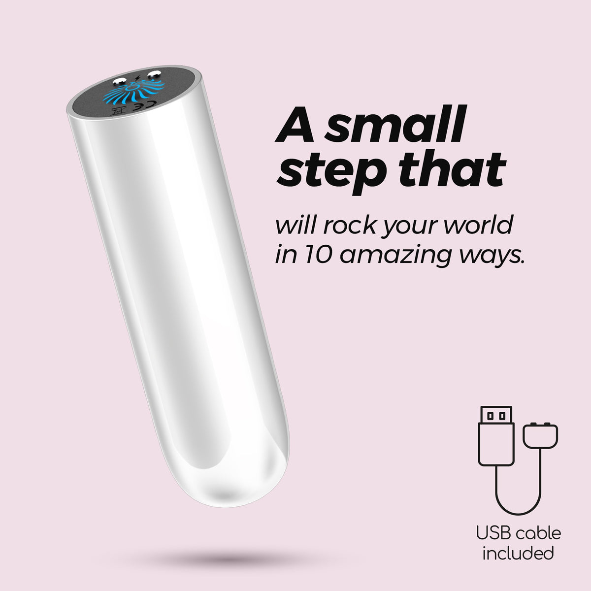 Quackers USB Rechargeable Vibrating Bullet White