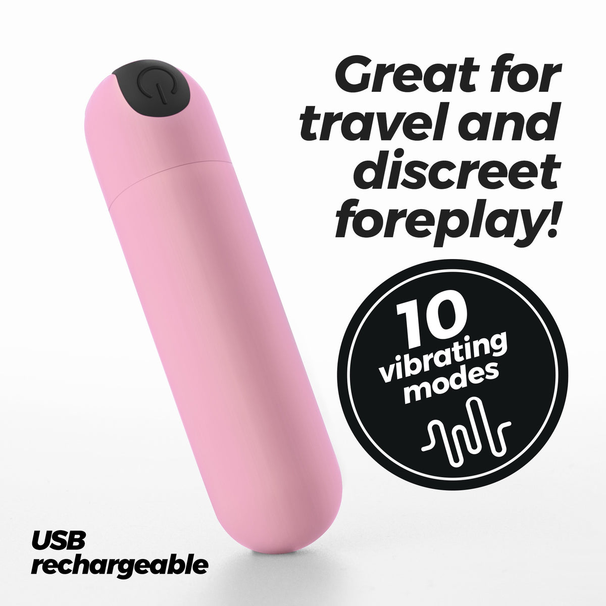 Imoan Rechargeable Vibrating Bullet Baby Pink