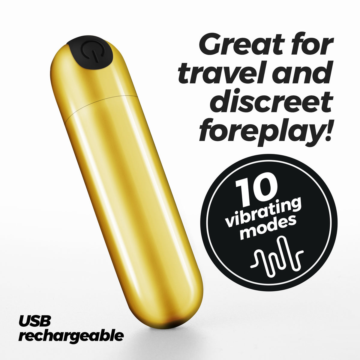Imoan Rechargeable Vibrating Bullet Golden