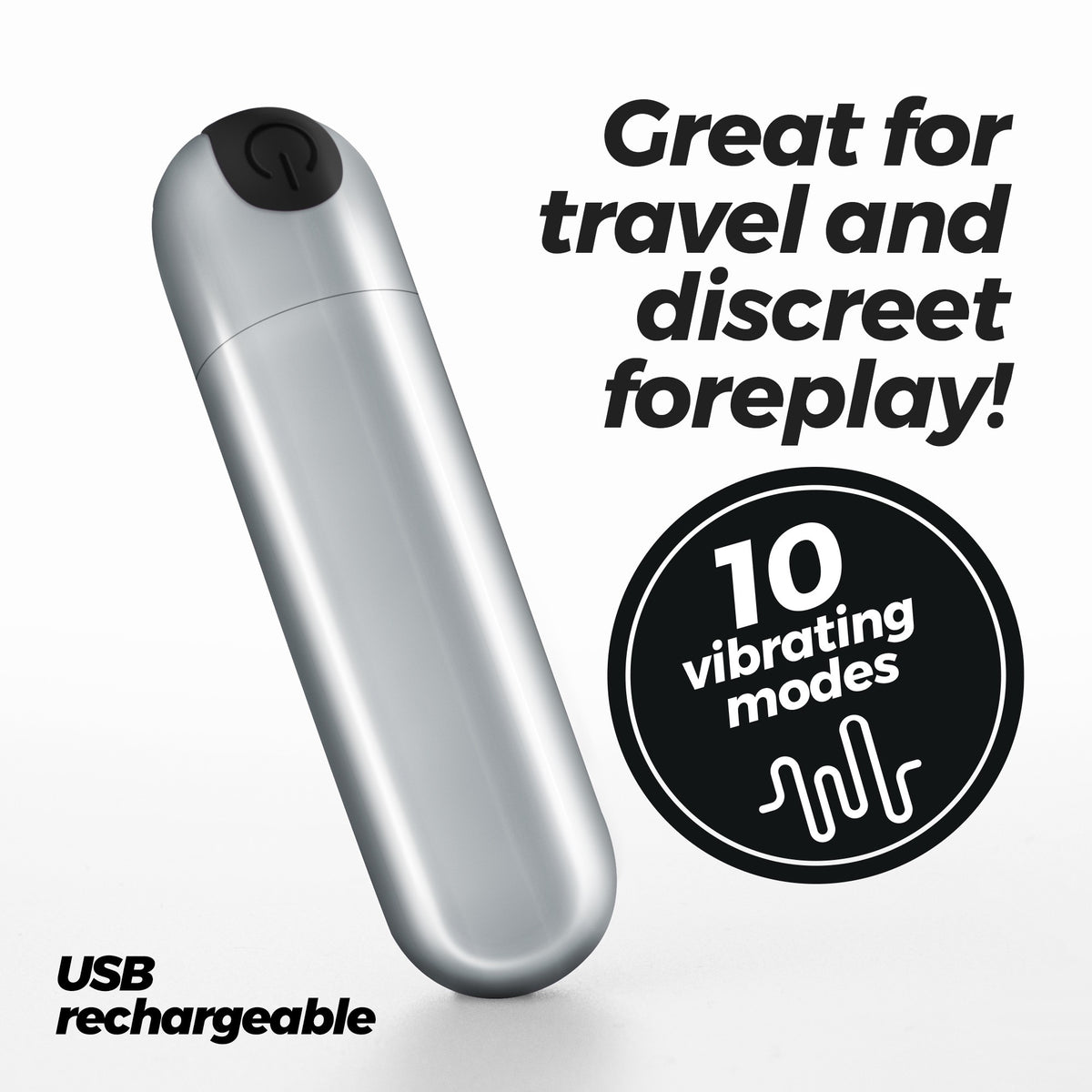 Imoan Rechargeable Vibrating Bullet Silver