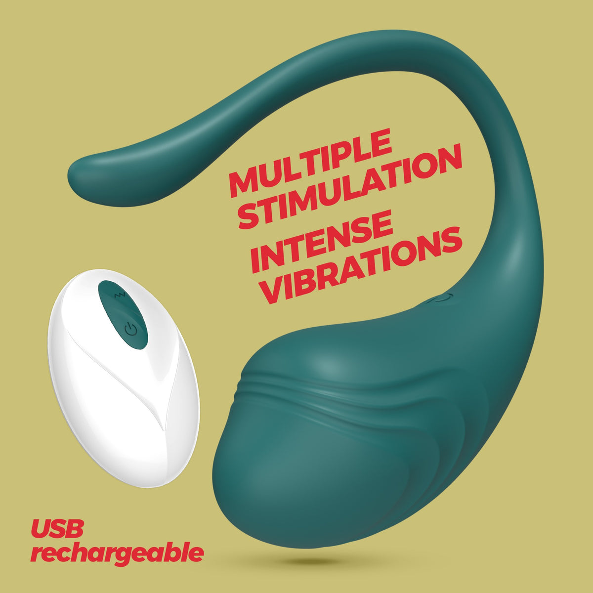Tamago Rechargeable Vibrating EGG with Remote Emerald