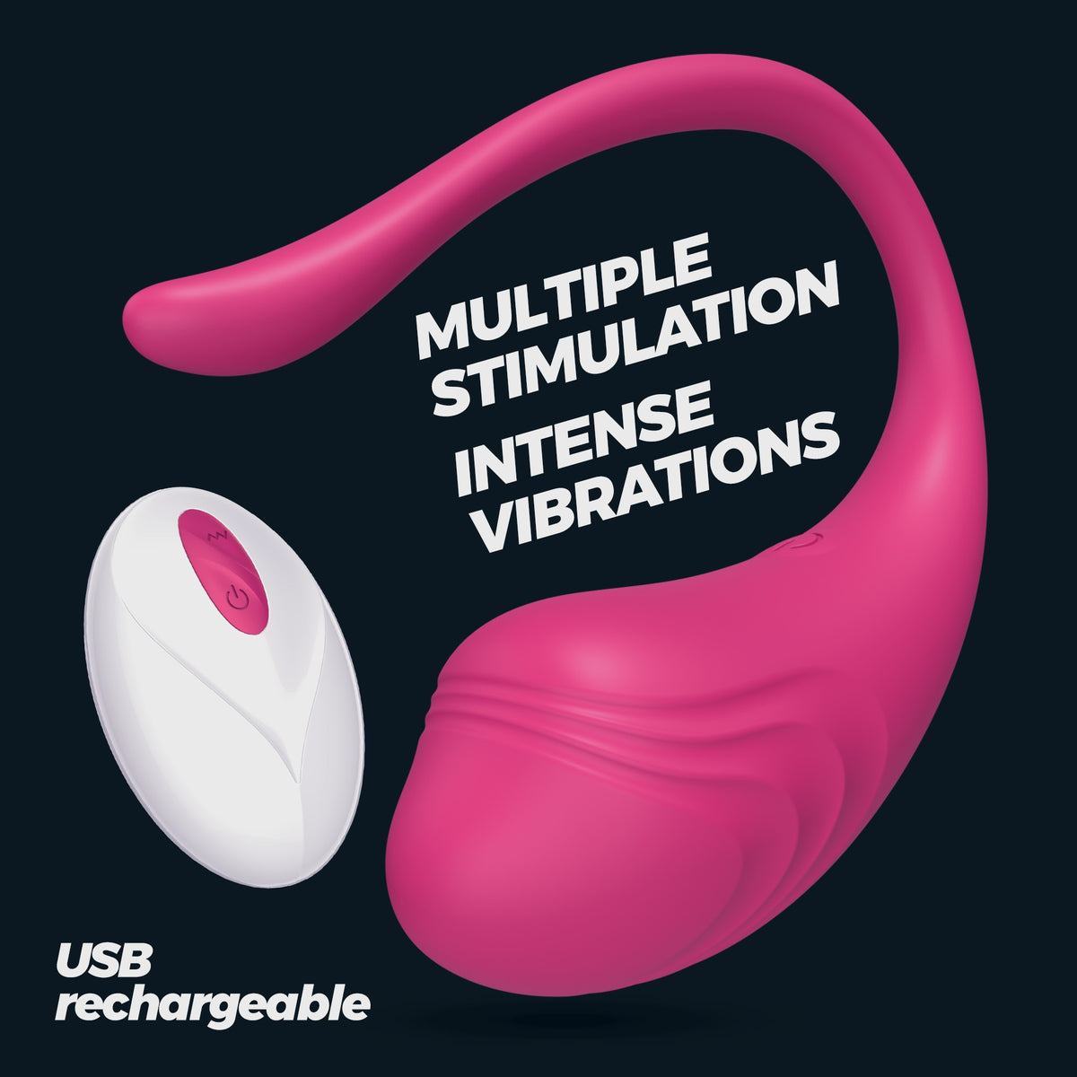 Tamago Rechargeable Vibrating EGG with Remote Pink