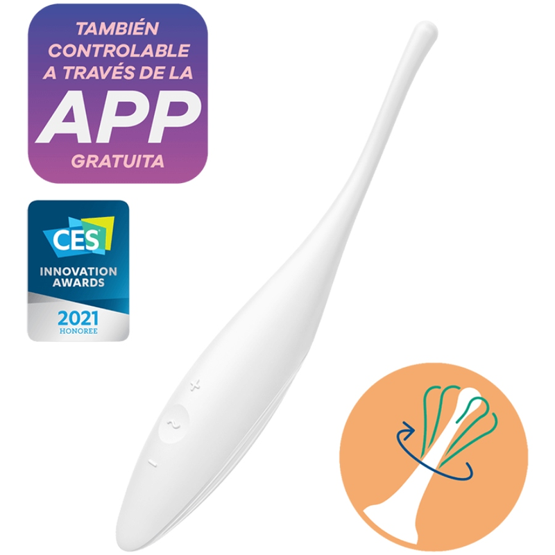 Twirling JOY Clit TIP Vibrator White