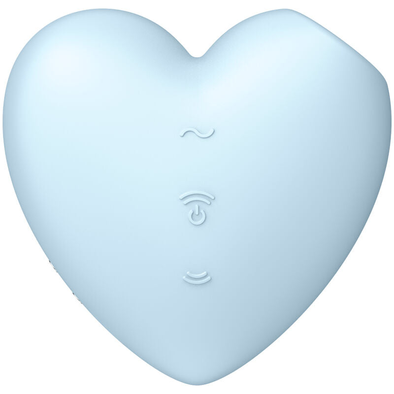 Cutie Heart AIR Pulse Stimulator & Vibrator Blue