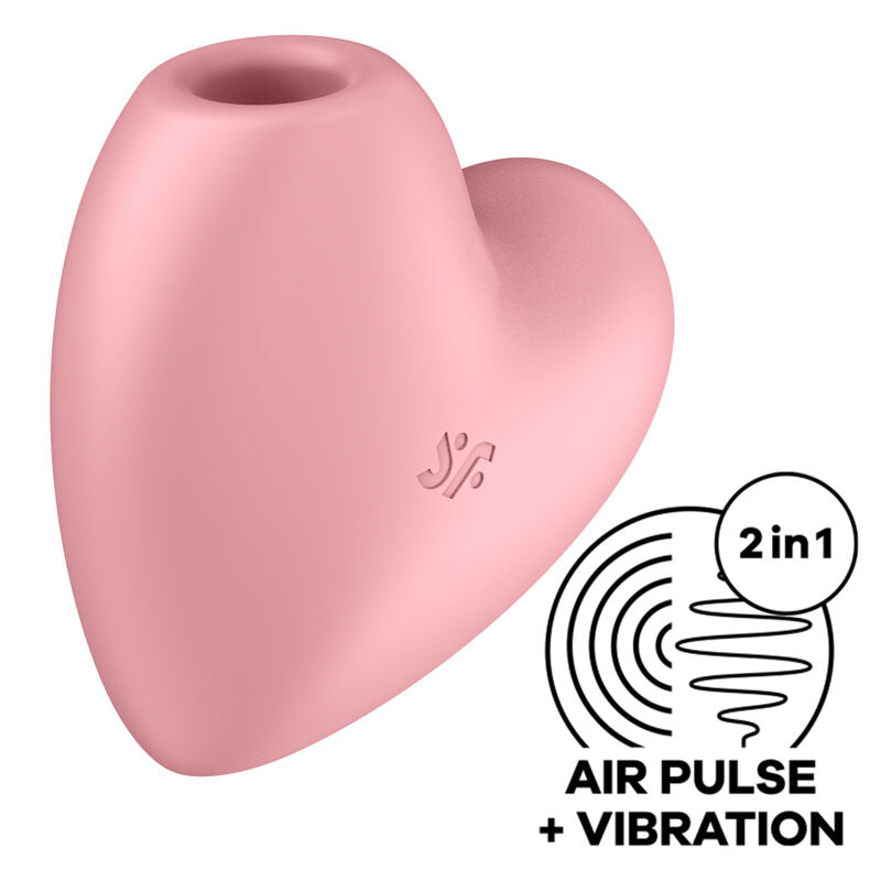 Cutie Heart AIR Pulse Stimulator & Vibrator Pink
