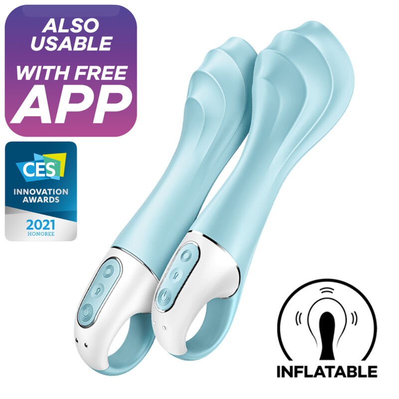 AIR Pump Vibrator 5+ Inflatable g-Spot Vibrator APP Blue
