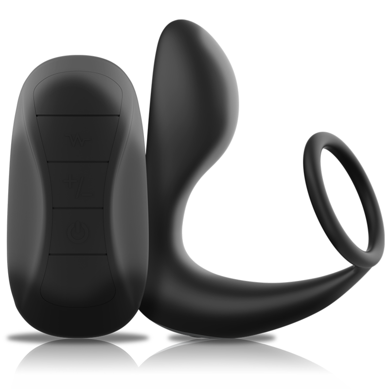 Remote Control Anal Massager Rechargeable Silicone Black