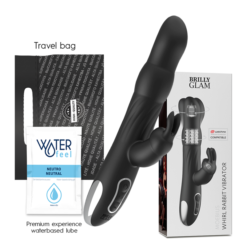 Moebius Rabbit Vibrator & Rotator + Watchme Remote Control