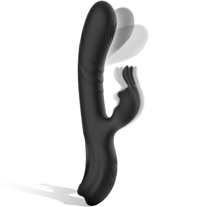 Jamie Rechargeable Silicone Rabbit Stimulator Black