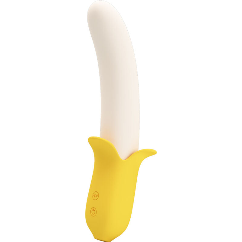 Pretty Love - Banana Geek Super Power 7 Vibrations Up&down Silicone Black