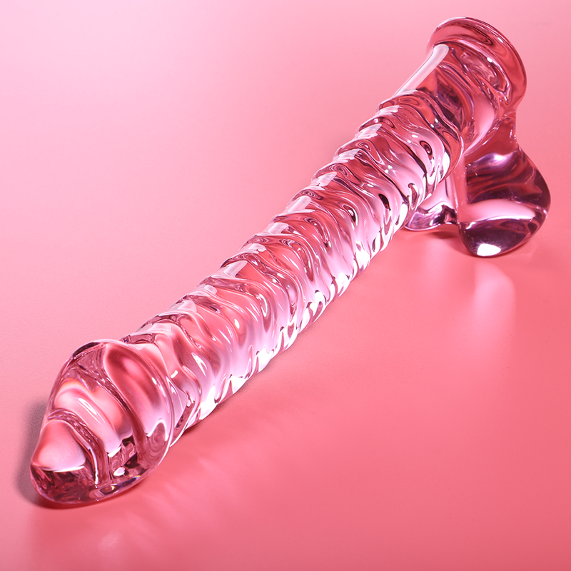 Model 23 Dildo Borosilicate Glass Pink 21.5 cm -O- 4 cm