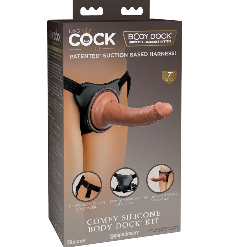 Elite Comfy Adjustable Harness with Dildo 17.8 cm