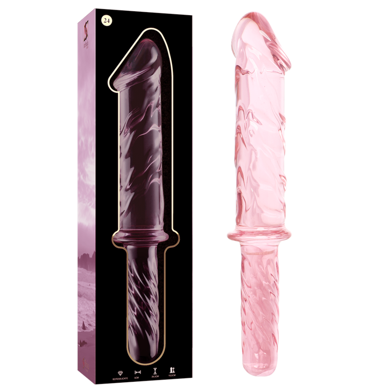Model 24 Dildo Borosilicate Glass Pink 28.5 cm -O- 5 cm