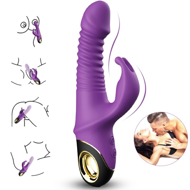 Zing Dildo Vibrator Rabbit Purple