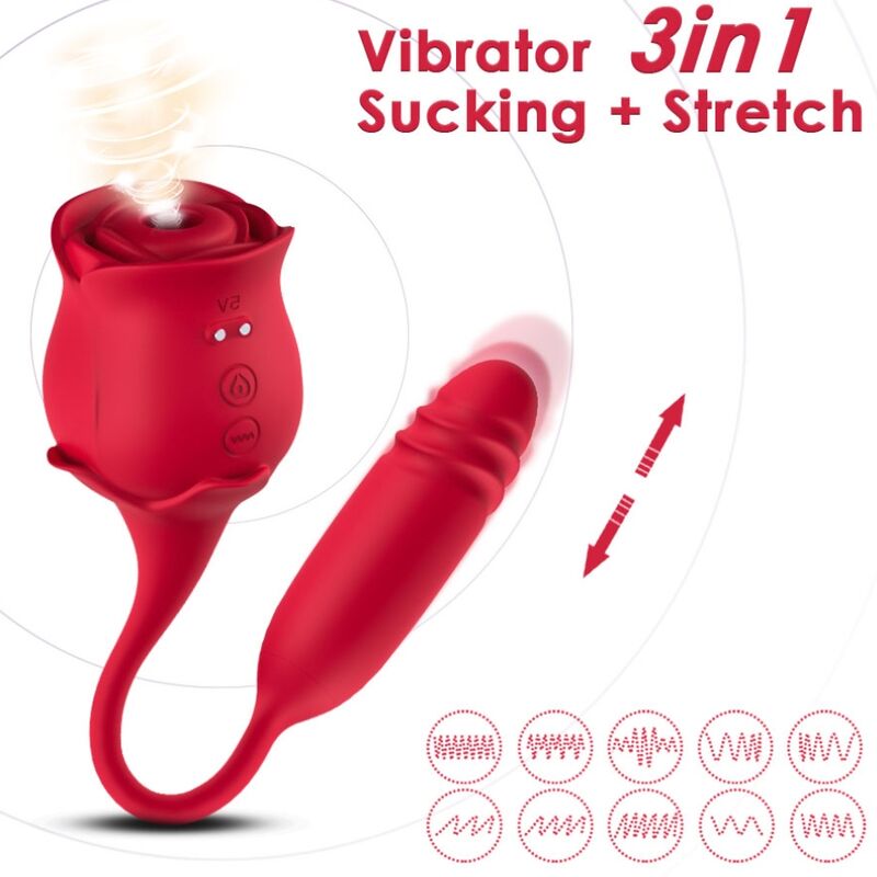 Roseknigth Clitoris Sucker & Vibrator RED