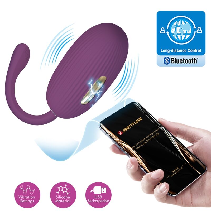Pretty Love - Doreen Purple Rechargeable Vibrating EGG