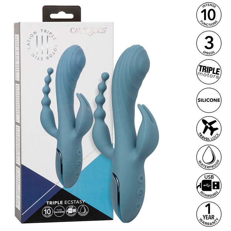Vibrator Triple Ecstasy Grey