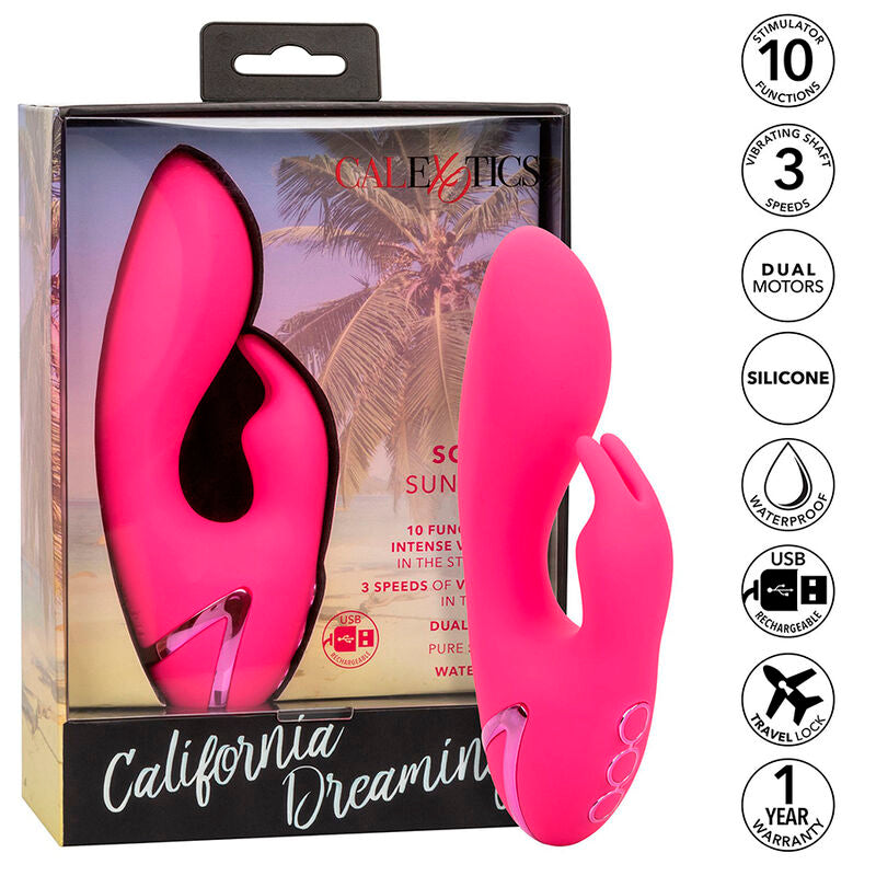 So. CAL Sunshine Vibrator Rabbit Fuchsia BY California Dreaming