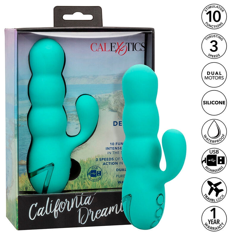 DEL MAR Diva Vibrator Rabbir Aqua Green BY California Dreaming