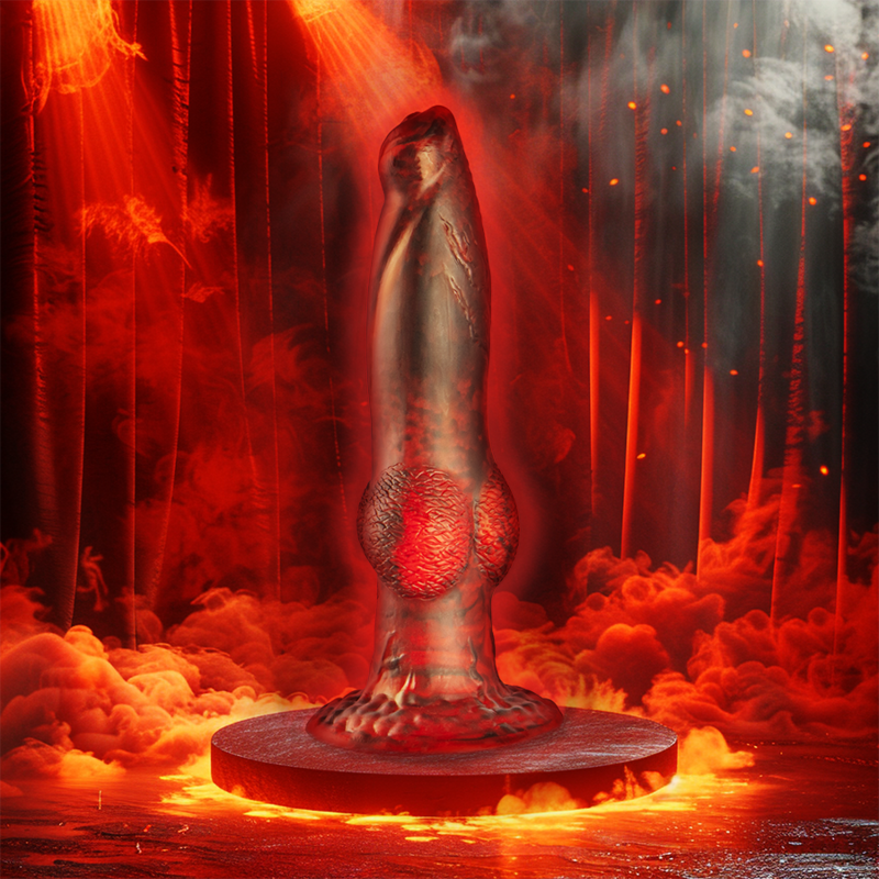 Prometheus Dildo Titan IN Flames Rechargeable Remote Control