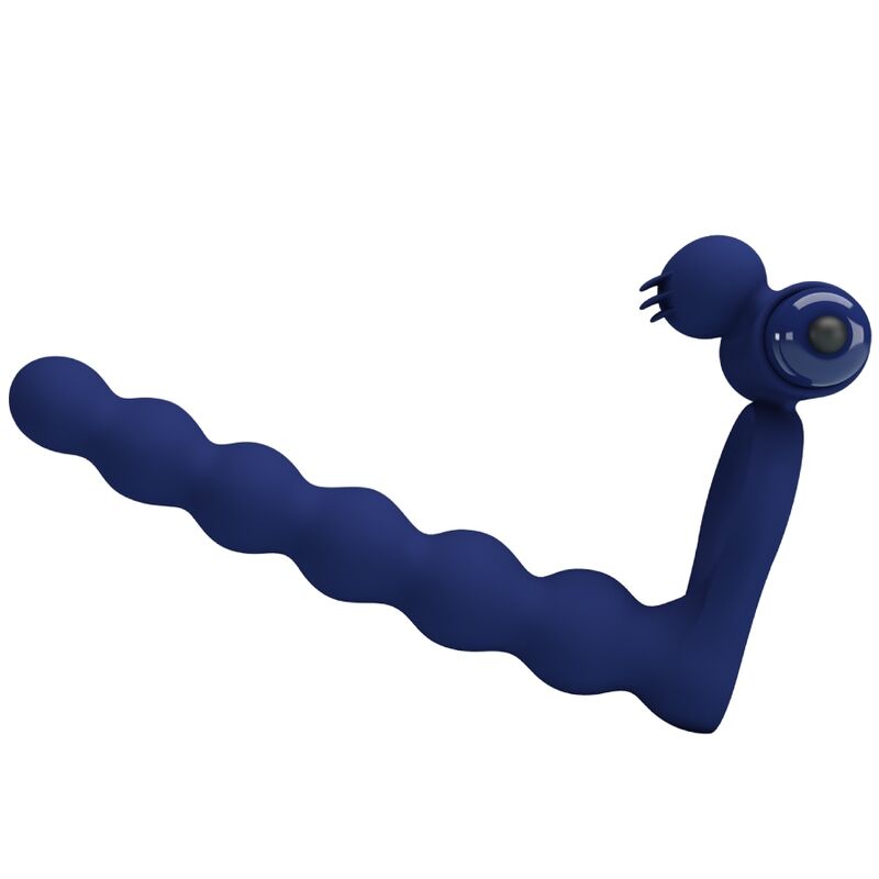 Pretty Love - Ajmal Vibrating Ring with Plug Blue