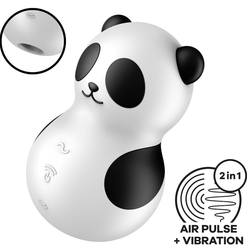 Pocket Panda Stimulator & Vibrator Black and White