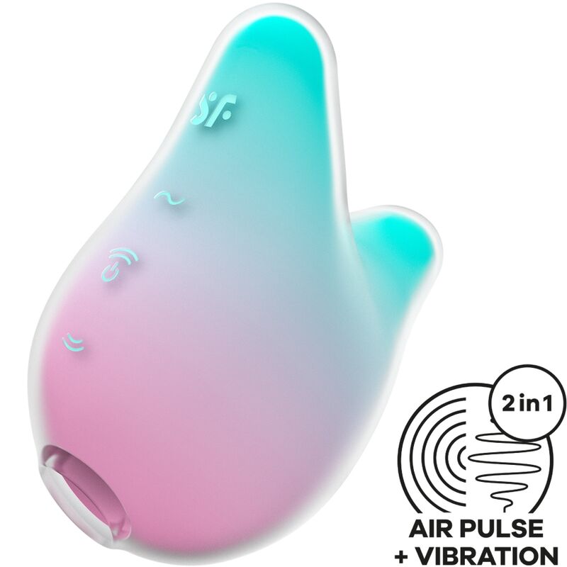 Mermaid Vibes Stimulator & Vibrator Mint and Pink