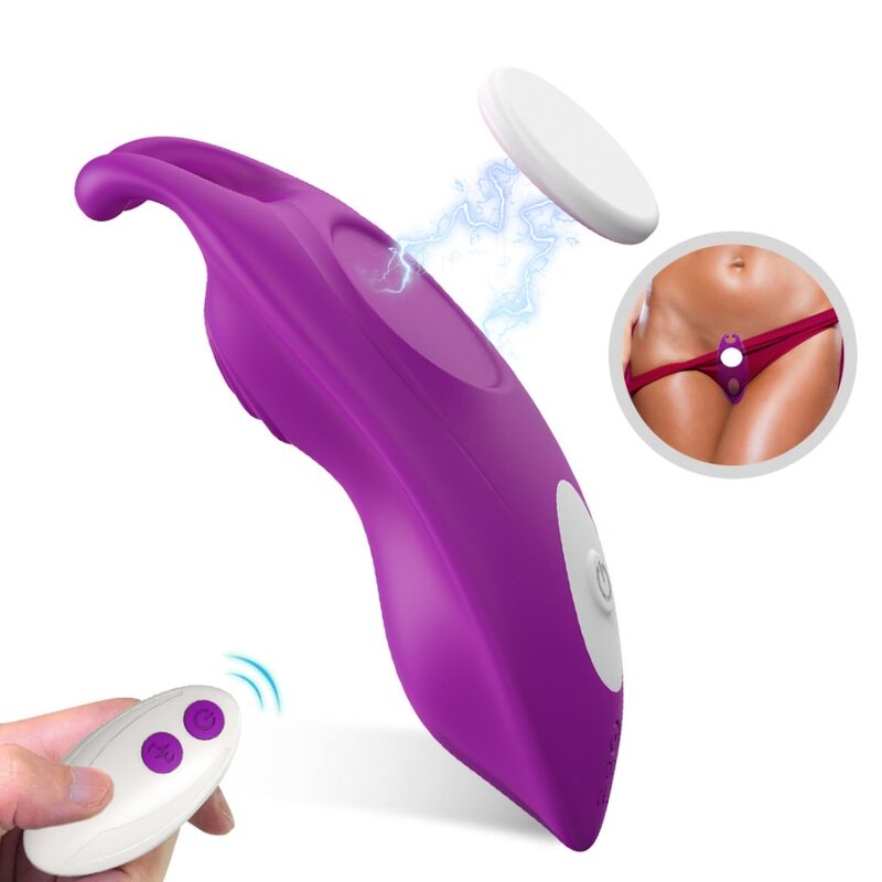 Honeybee Wearable Panties Vibrator g-Spot Remote Control Purple