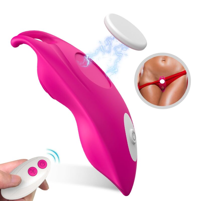 Honeybee Wearable Panties Vibrator g-Spot Remote Control Fuchsia