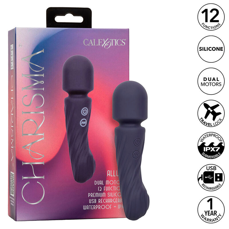 Charisma Allure Massager Dual Motors 12 Functions 17.25 cm X 4.5 cm Purple