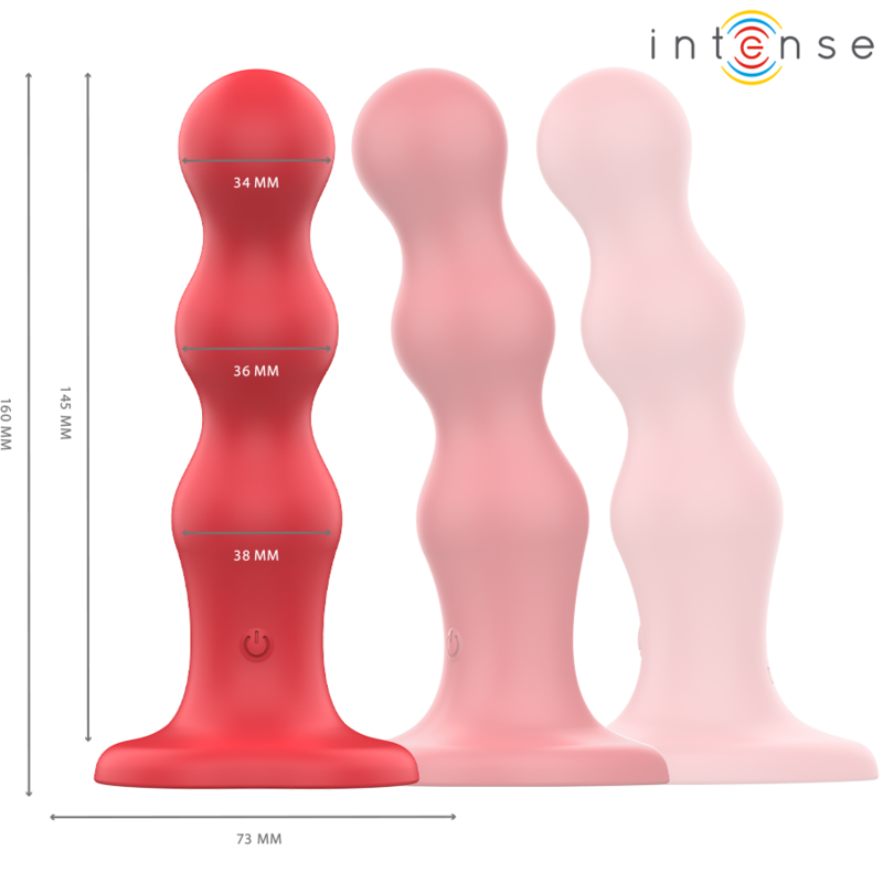Cody Vibrator with Suction CUP RED Remote Control