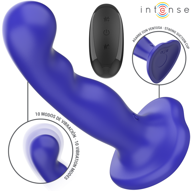 Shorty Vibrator with Suction CUP Blue Remote Control
