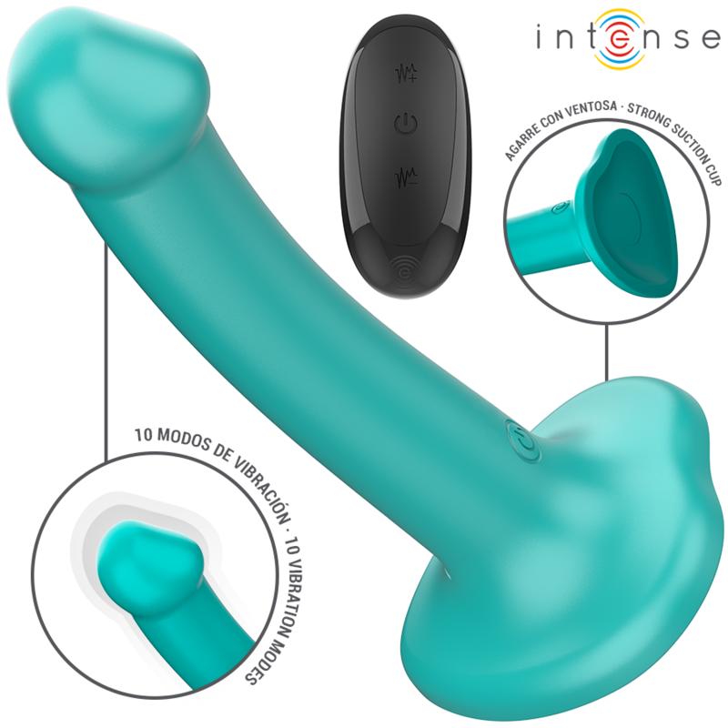 Katie Vibrator with Suction CUP 10 Vibrations Blue Remote Control
