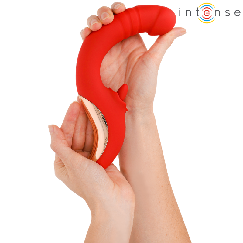 Paulina Vibrator and Stimulator IN U Shape RED
