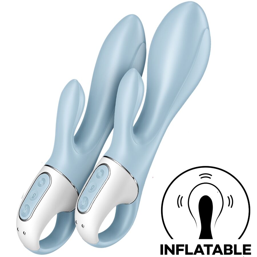 AIR Pump Bunny 1 Inflatable Rabbit Vibrator Blue