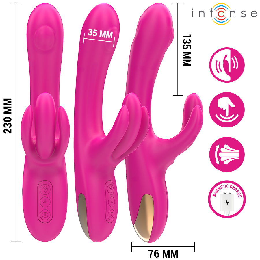 Britney Multifunction Rabbit Vibrator 23 cm Pink