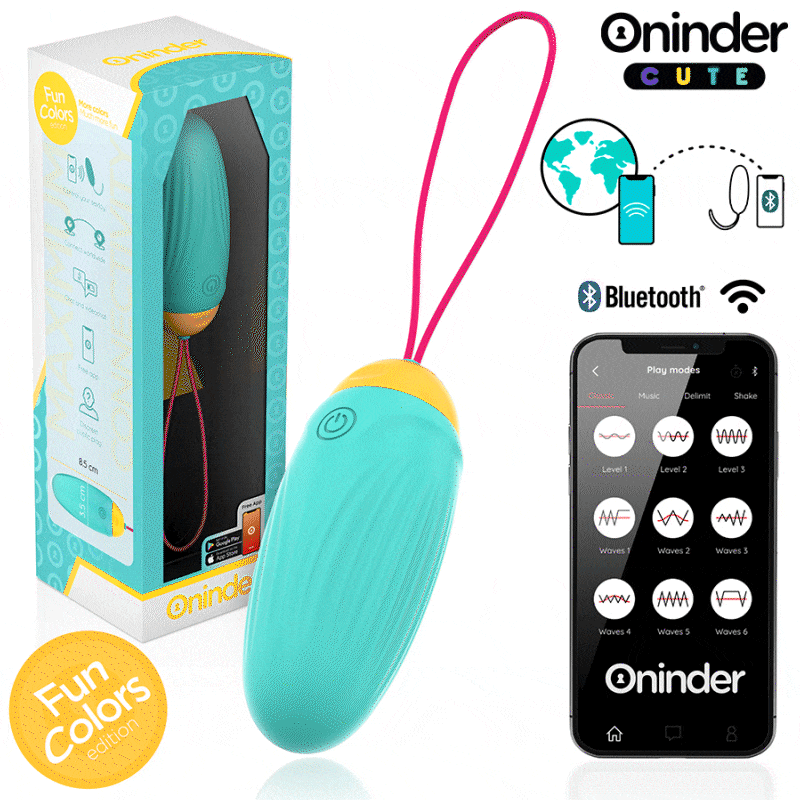 Love Pleasure Vibrating EGG - Rotating Silicone Gems - Free Global APP