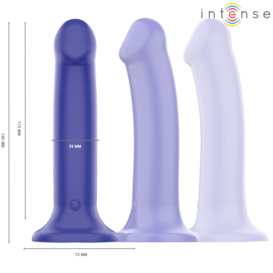 Victoria Vibrator with Suction CUP 10 Vibrations Dark Blue Remote Control