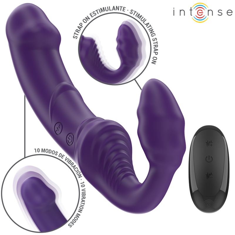Jill Double Vibrator 20 cm Purple Remote Control