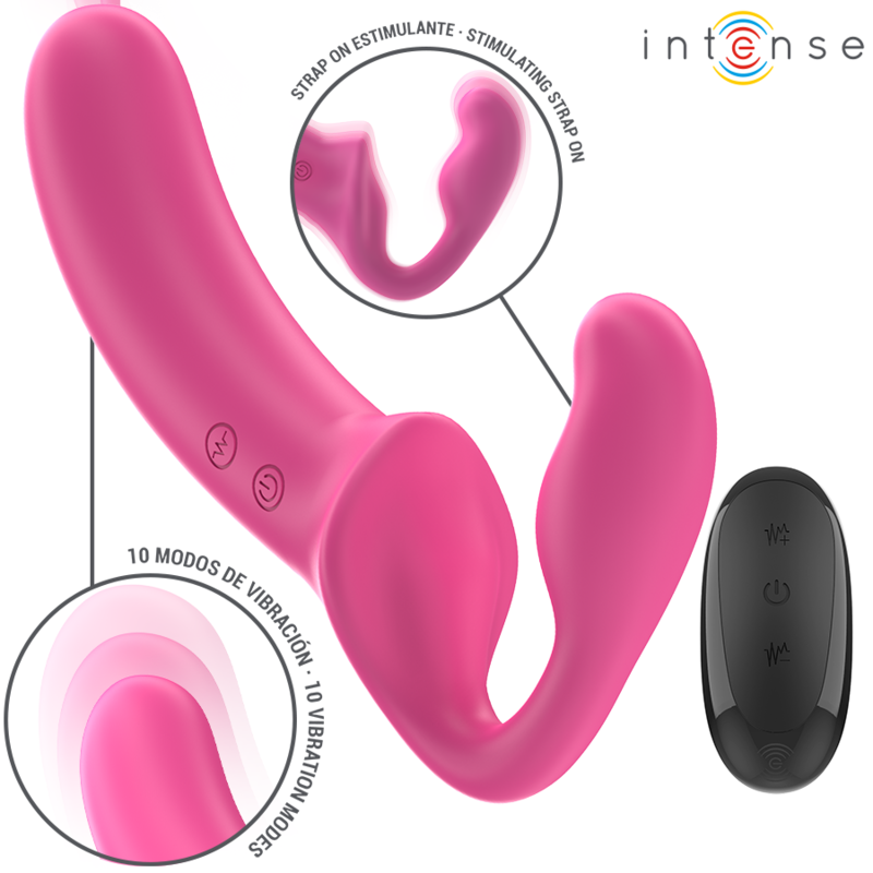 AMY Double Vibrator 20 cm Pink Remote Control