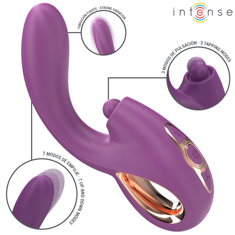 Lali Multifunction g-Spot Vibrator Tapping & Thrust & Vibration Purple