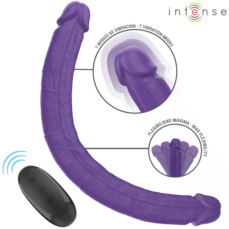 Gunter Dildo Double Vibrator 40 cm Purple Remote Control