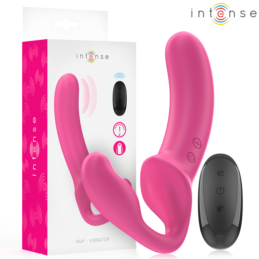 AMY Double Vibrator 20 cm Pink Remote Control