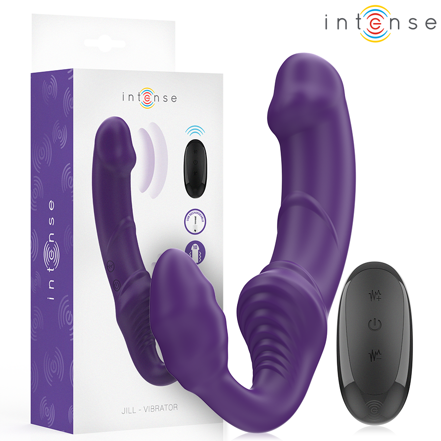 Jill Double Vibrator 20 cm Purple Remote Control