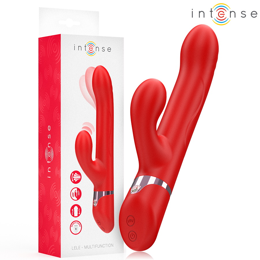 Lele Multifunction Vibrator Rotating & Oscillation & Stimulation RED