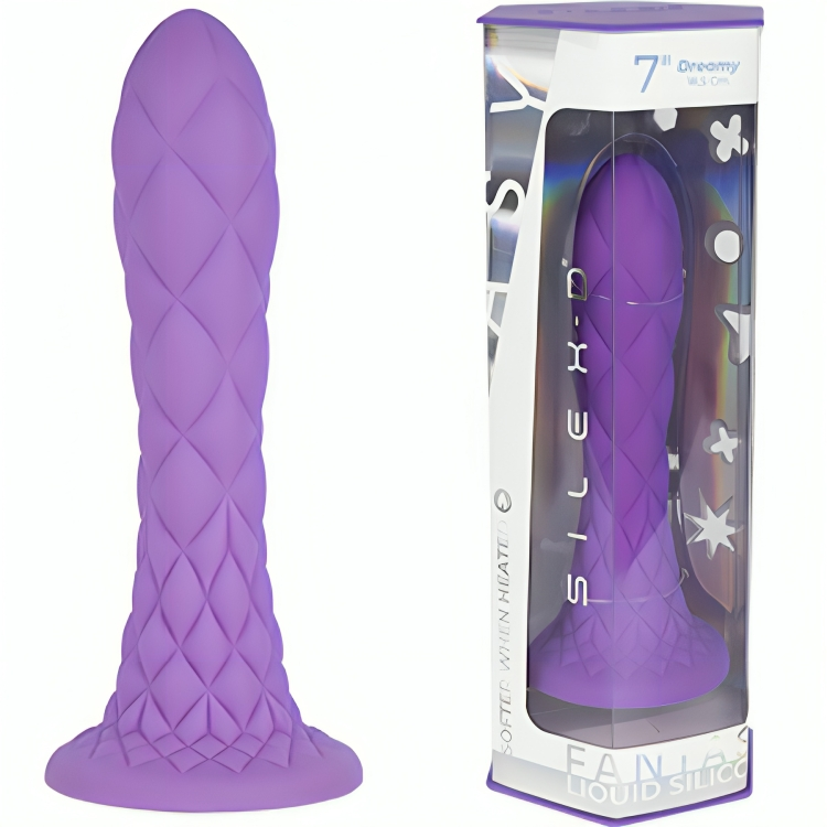 Dreamy Dildo Fantasy Liquid Silicone Thermoreactive Violet 18.5 cm