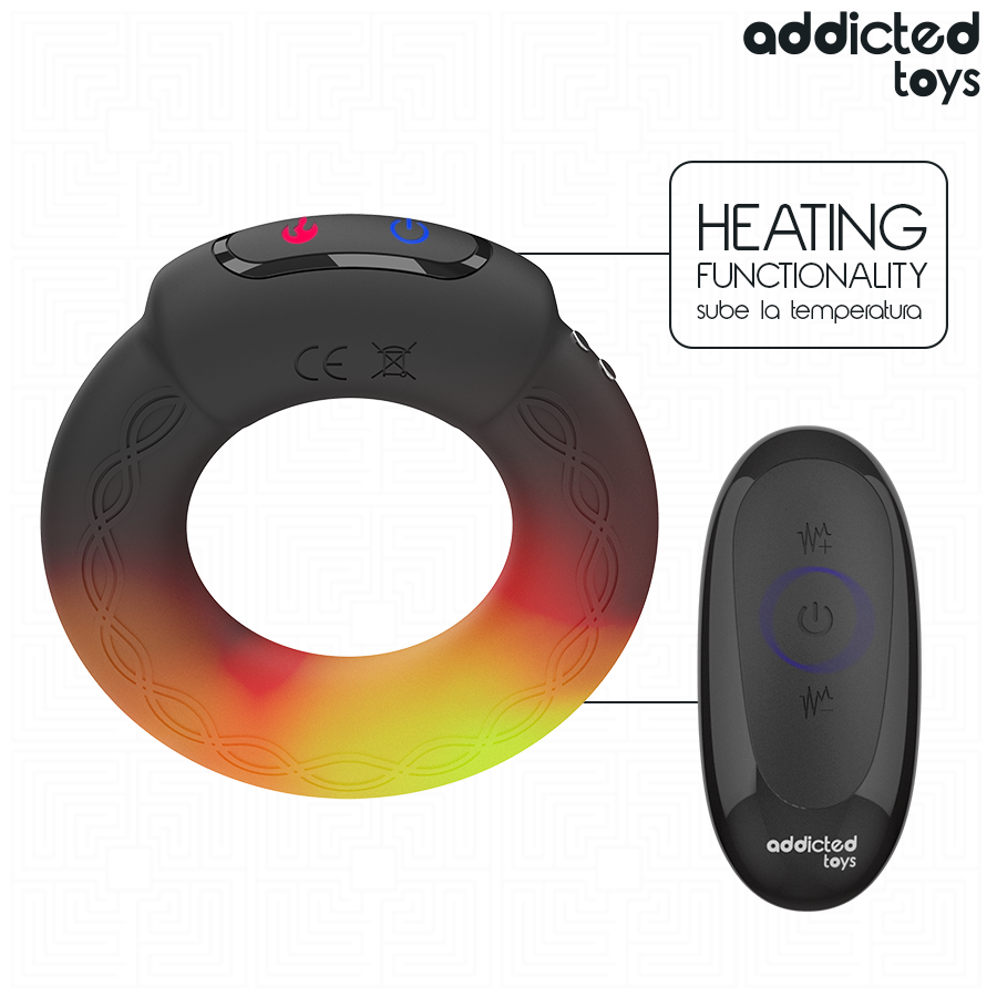 Heating Effect Vibrating Cock Ring Remote Control