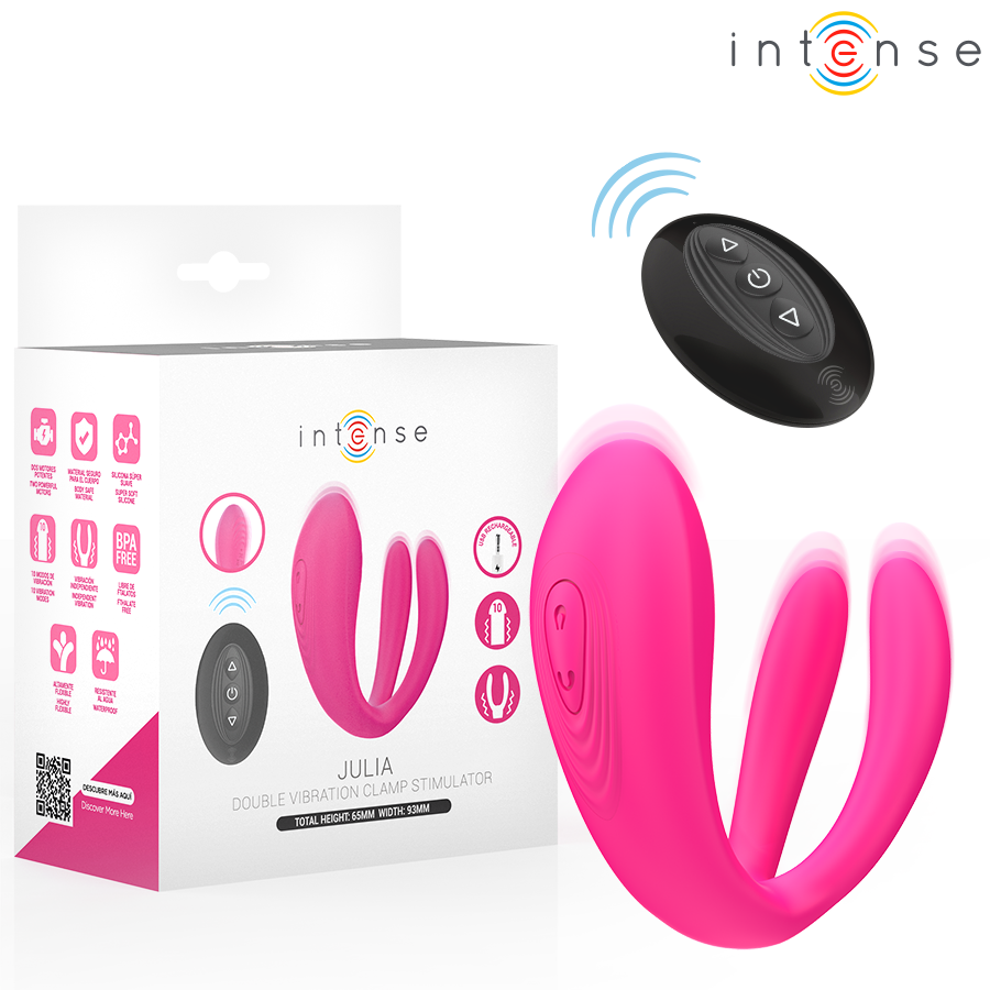 Julia Double Vibrator Clamp Stimulator Remote Control