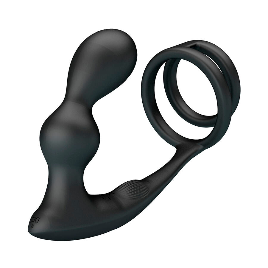 Vibrating Anal Plug with Penis Ring Remote Control